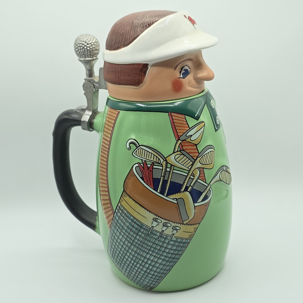 VTG Schultz & Dooley Golfer First Edition WEBCO Lidded Beer Stein Germany